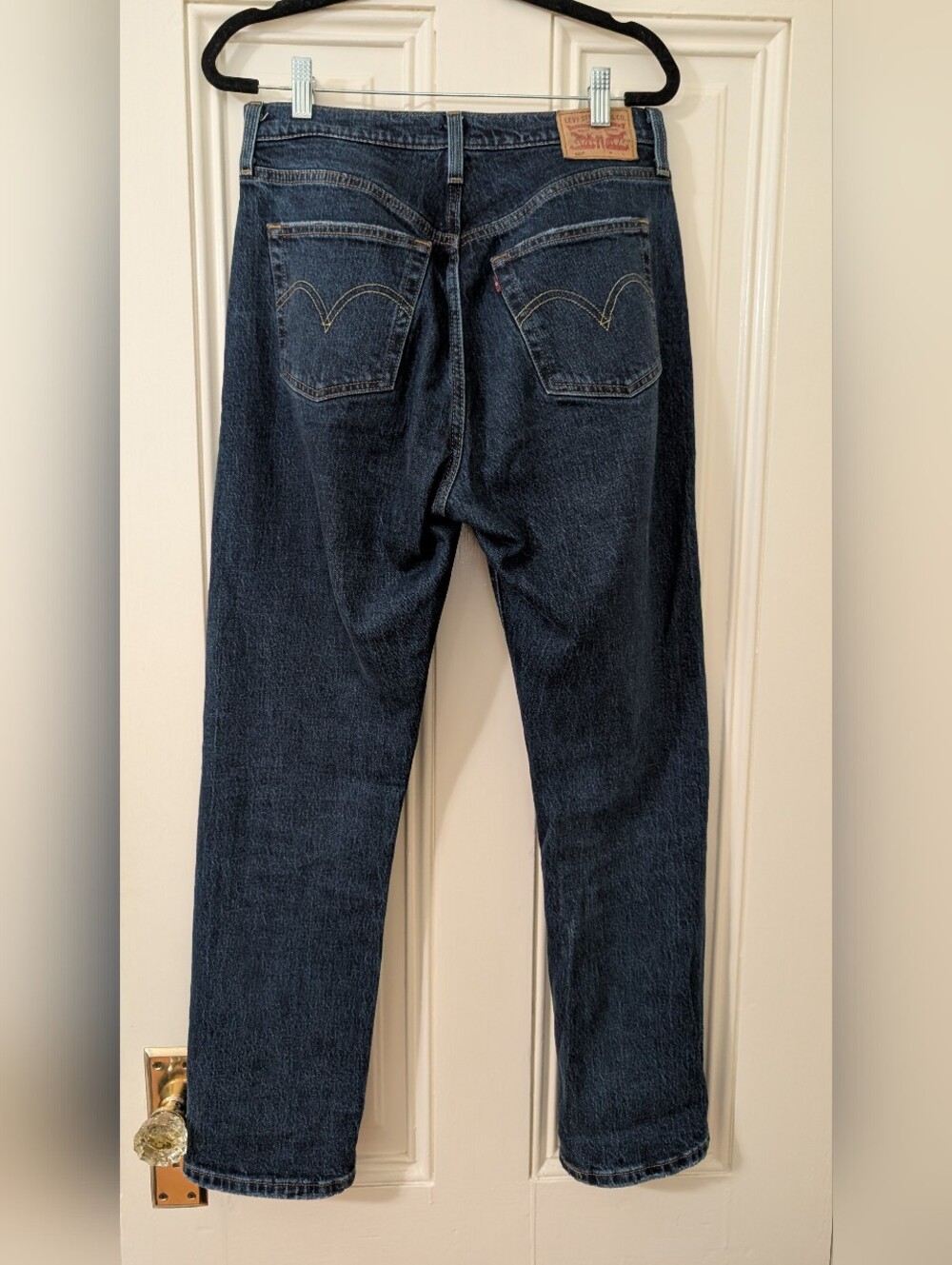 Levi's 501 Dark Blue Women's High-Waist Jeans - Picture 2 of 6